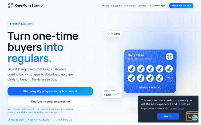 Screenshot of OneMoreStamp