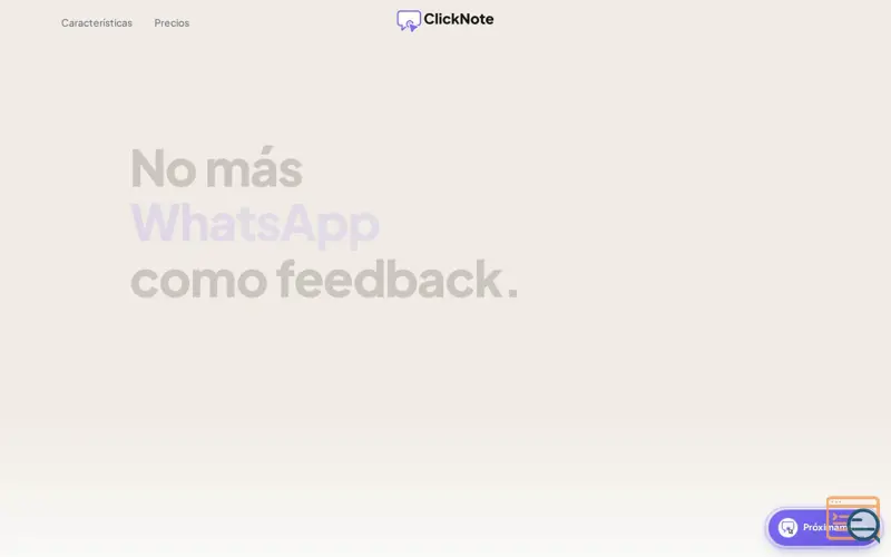 Screenshot of ClickNote
