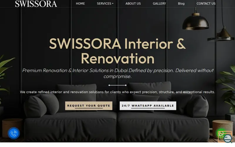 Screenshot of Swissora, a launch using GSAP