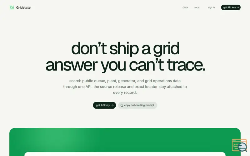 Screenshot of Gridstate