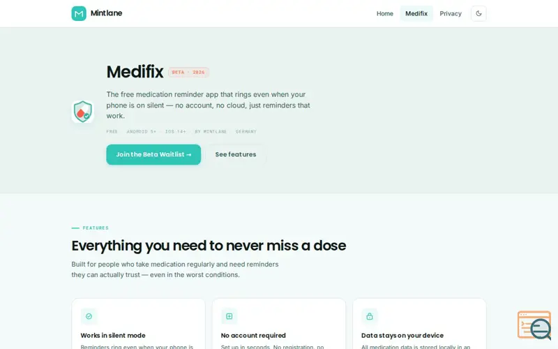 Screenshot of Medifix