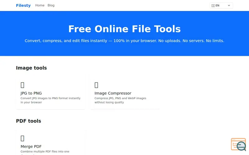 Screenshot of Filesty