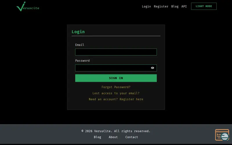 Screenshot of Veruscite-data
