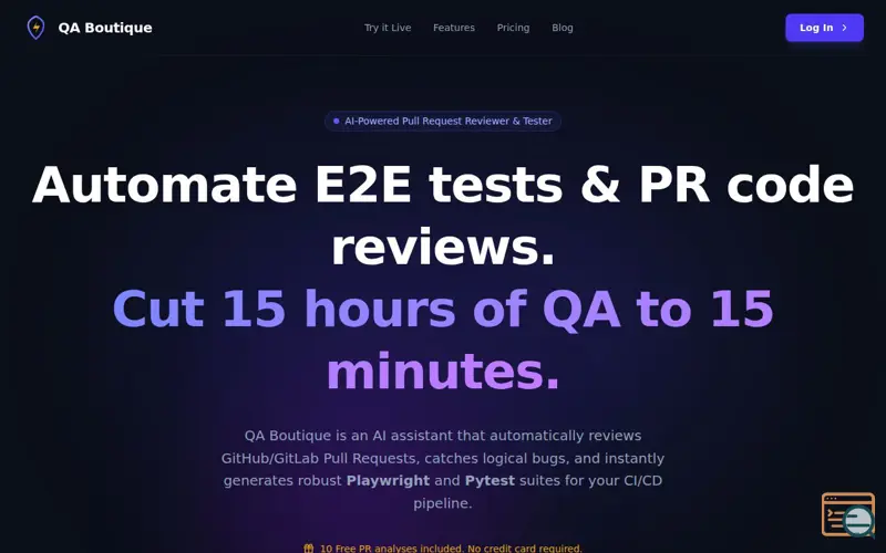 Screenshot of QA Boutique