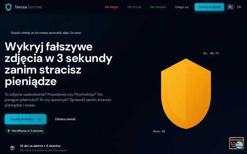 Screenshot of Tarcza Sentinel