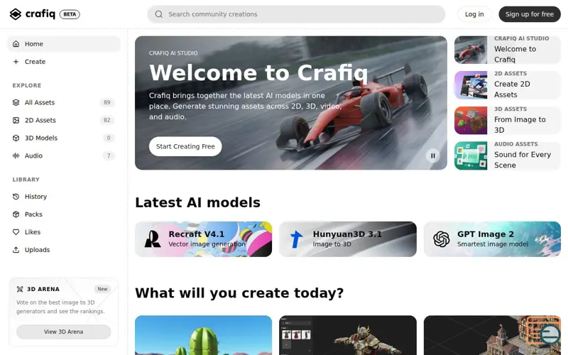 Screenshot of Crafiq