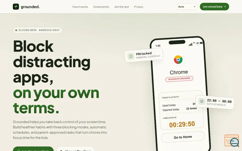 Screenshot of Grounded, a launch using Buzón de Correo