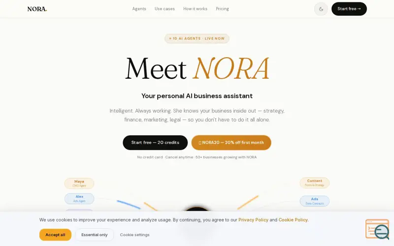 Screenshot of NoraAI