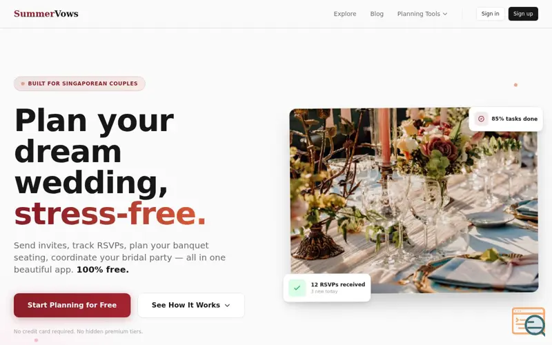 Screenshot of Summer Vows