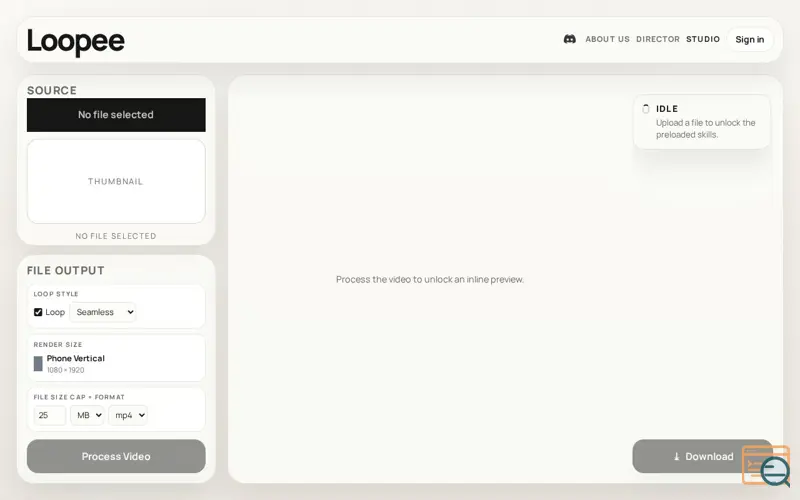 Screenshot of loopee, a launch using Deployd