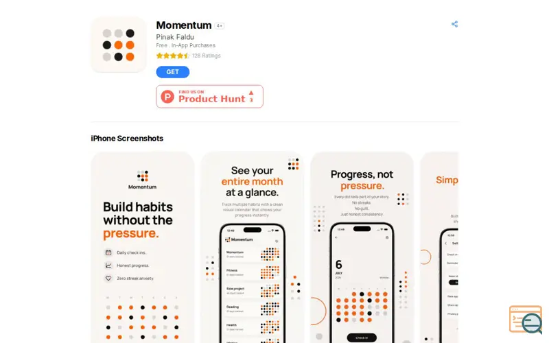 Screenshot of Momentum