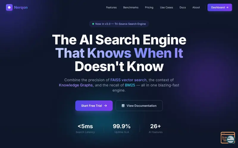 Screenshot of NerqonPro—The AI Search Engine