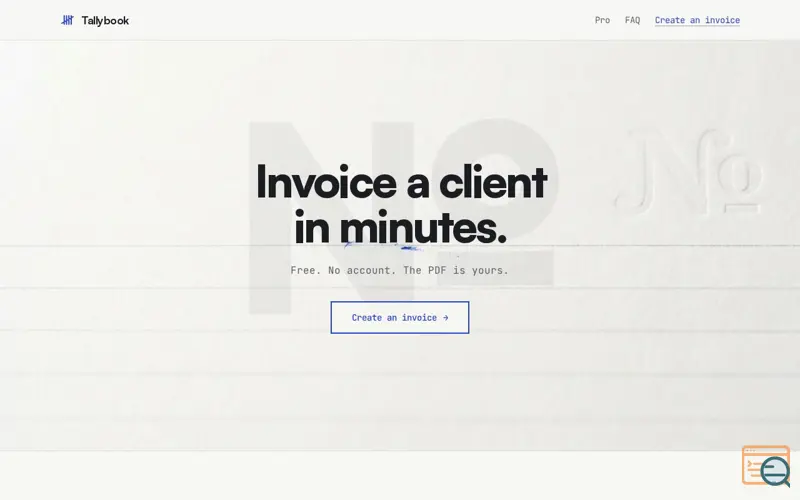 Screenshot of Tallybook
