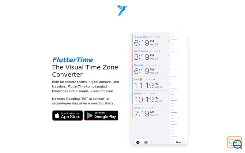 Screenshot of FlutterTime