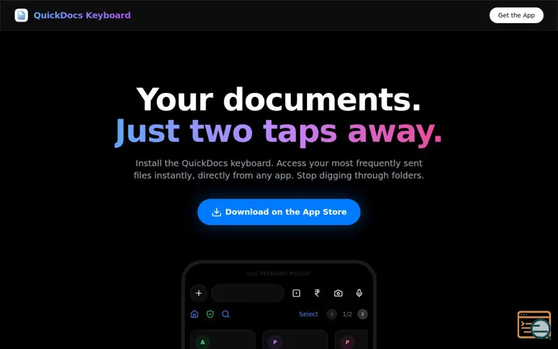 Screenshot of QuickDocs