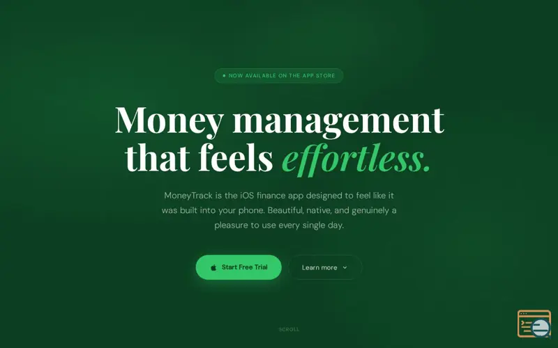 Screenshot of MoneyTrack