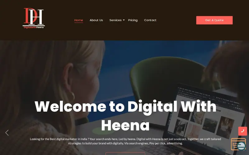 Screenshot of digitalwithheena.com
