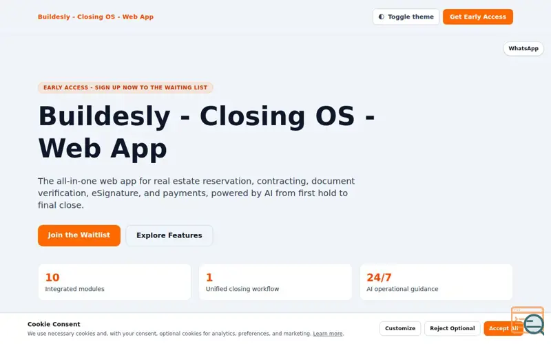 Screenshot of Buildesly
