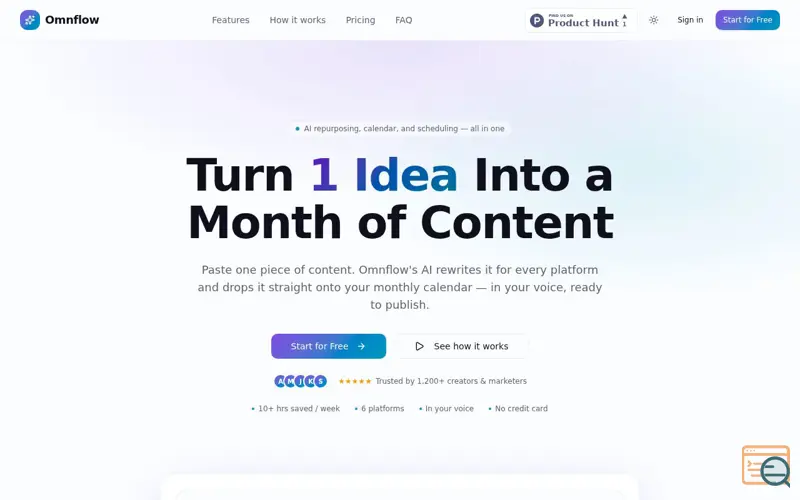 Screenshot of Omnflow