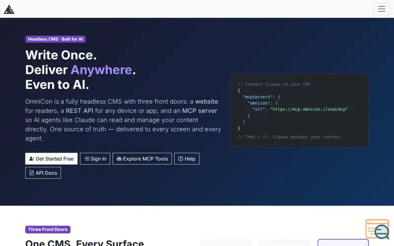 Screenshot of OMNICON.cloud