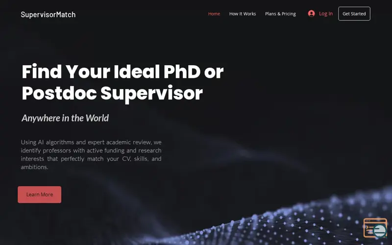 Screenshot of SupervisorMatch
