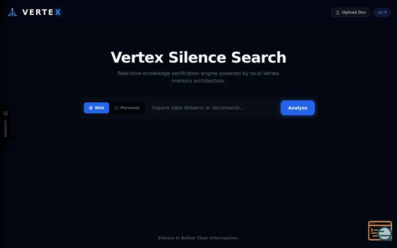 Screenshot of Vertex Silence Search