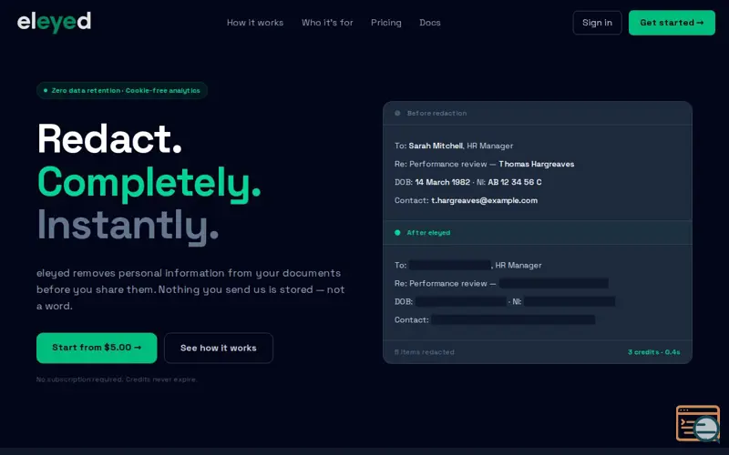 Screenshot of eleyed