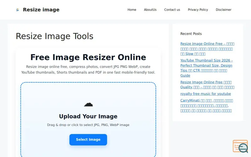 Screenshot of Best resize Image tools free 