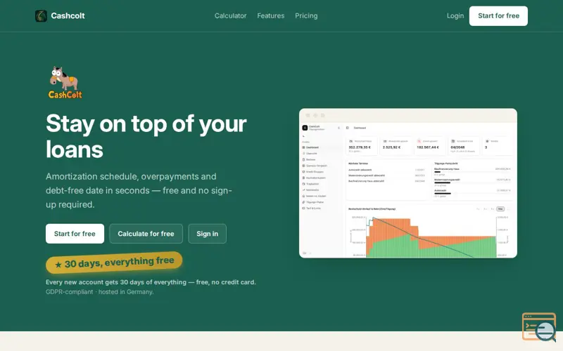 Screenshot of Cashcolt — Loan- Calculator