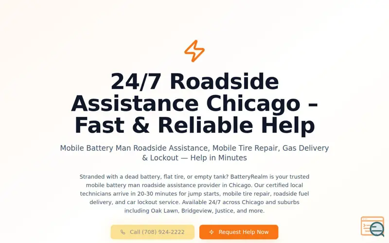 Screenshot of BatteryRealm