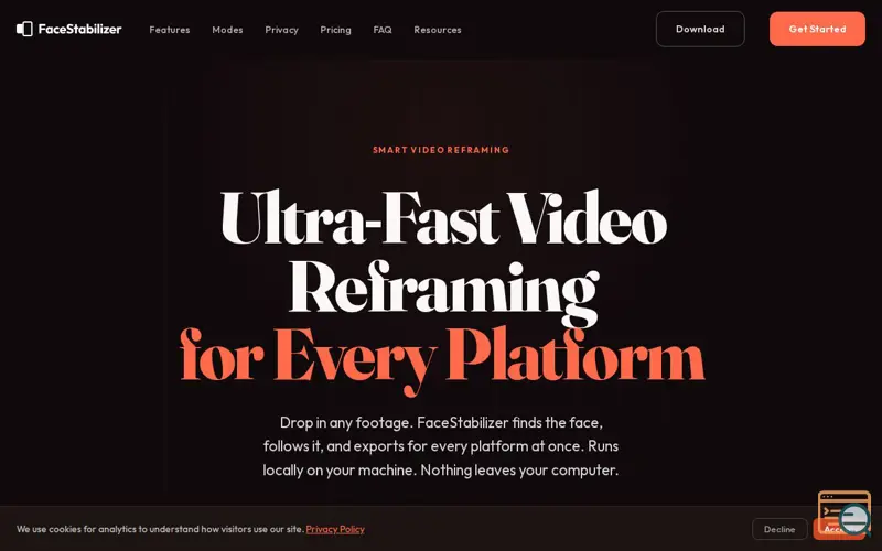 Screenshot of FaceStabilizer
