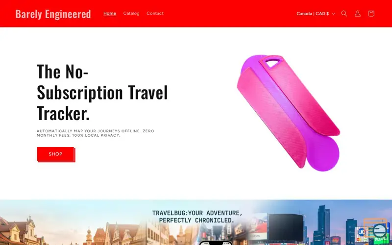 Screenshot of Travel Bug 