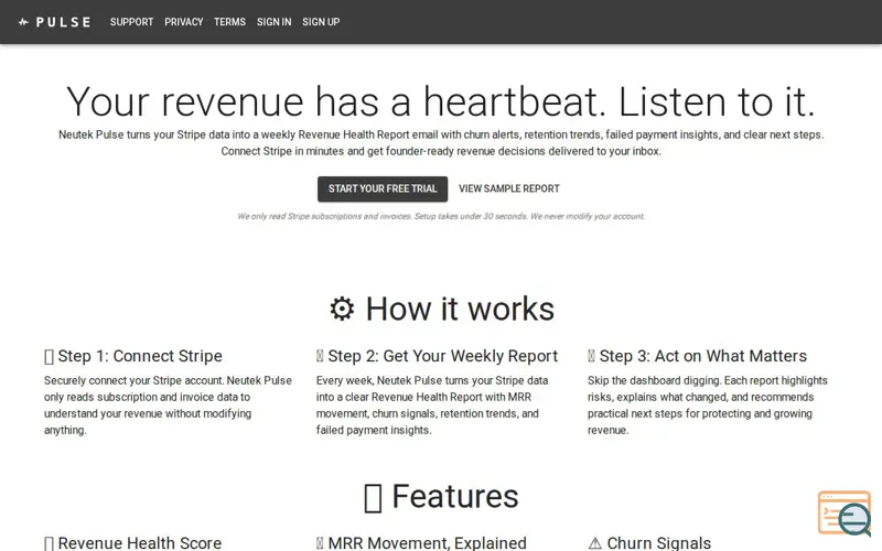 Screenshot of Neutek Pulse