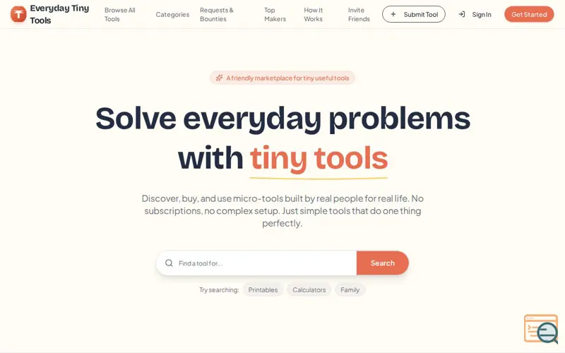 Screenshot of Everyday Tiny Tools