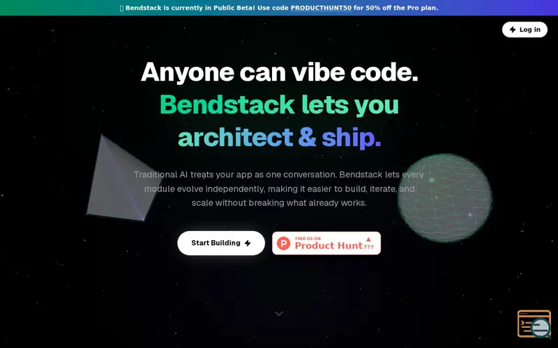 Screenshot of Bendstack