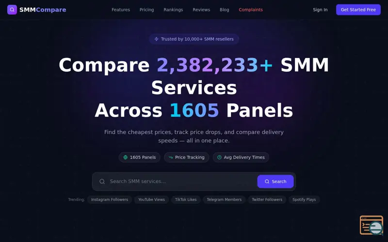 Screenshot of SMMCompare