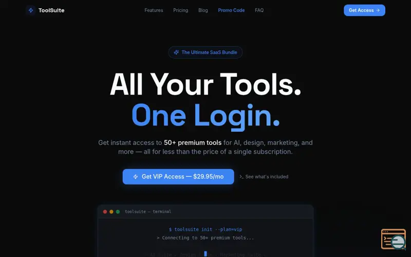 Screenshot of ToolSuite, a launch using Whop