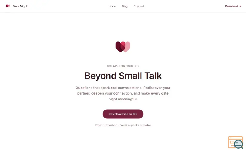 Screenshot of Date Night: Beyond Small Talk