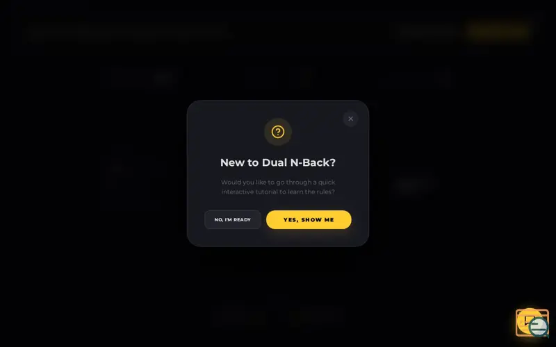 Screenshot of Dual N Back