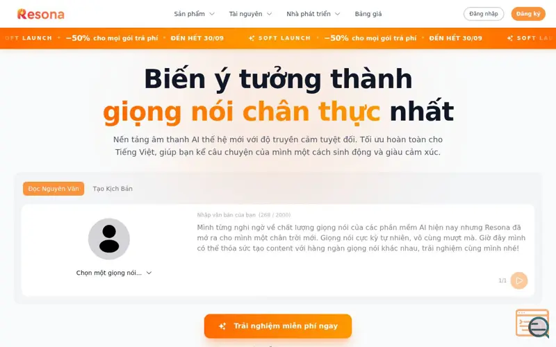 Screenshot of Resona, a launch using Bộ Công Thương