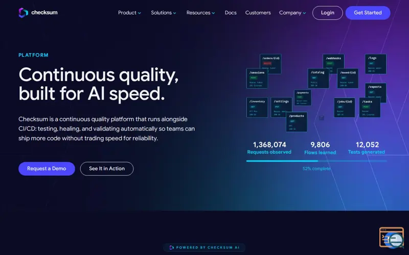Screenshot of Checksum AI