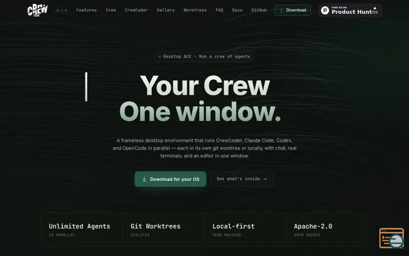 Screenshot of CrewCode