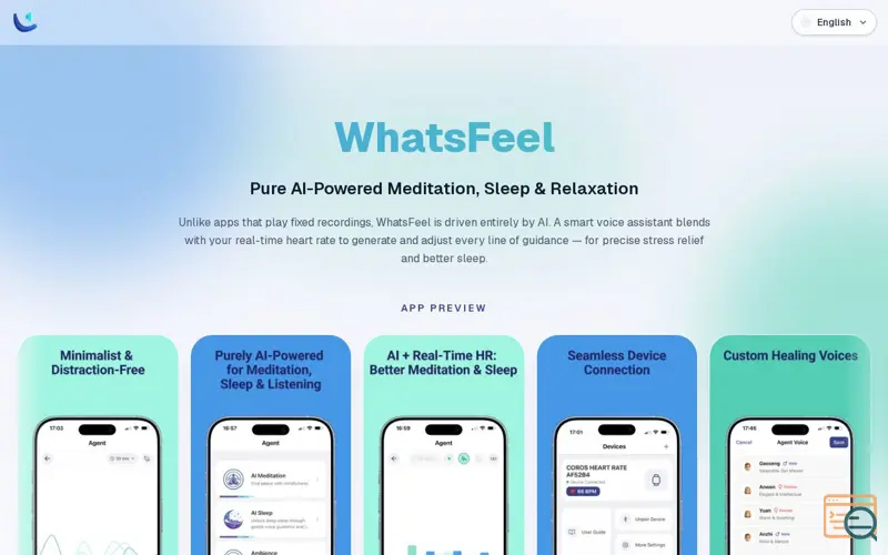 Screenshot of WhatsFeel