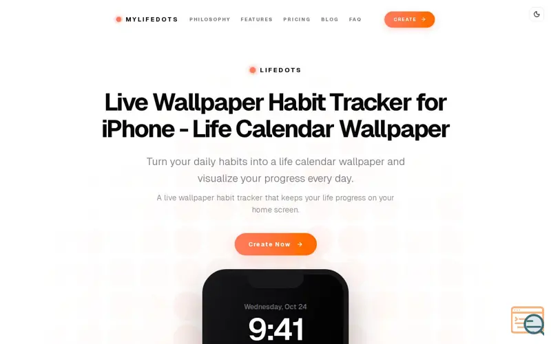 Screenshot of MyLifeDots