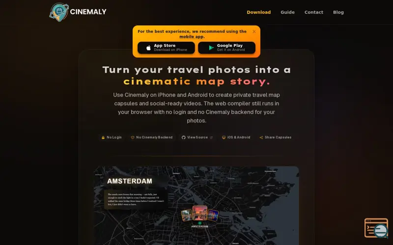 Screenshot of Cinemaly