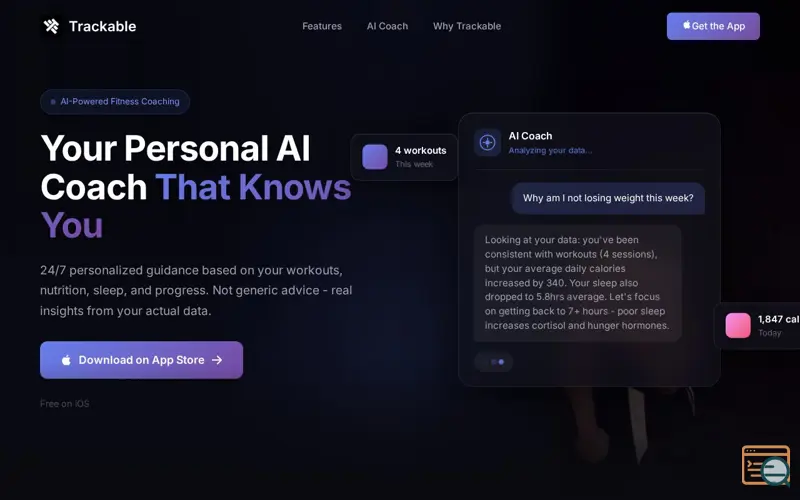 Screenshot of Trackable.io
