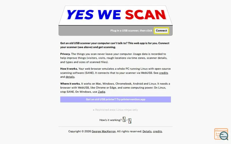 Screenshot of Yes-we-scan