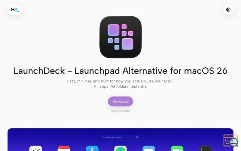 Screenshot of LaunchDeck