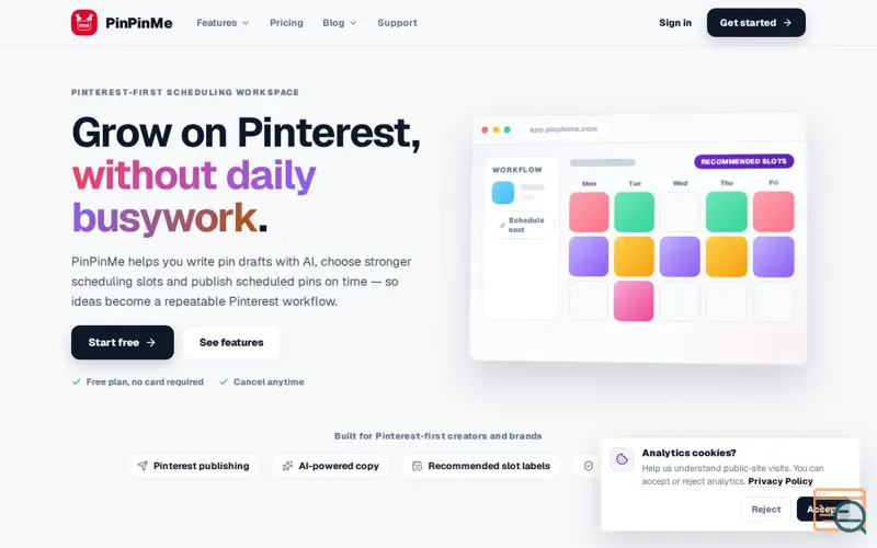 Screenshot of PinPinMe
