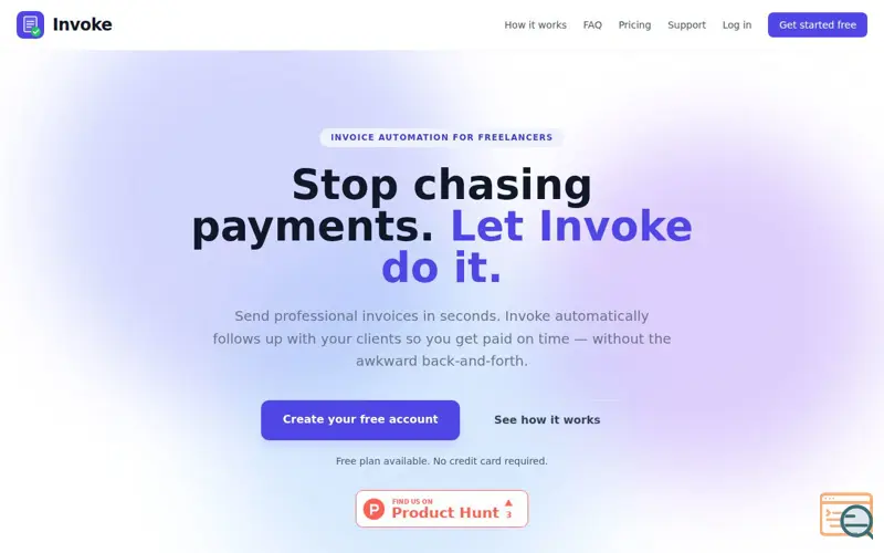 Screenshot of Invoke